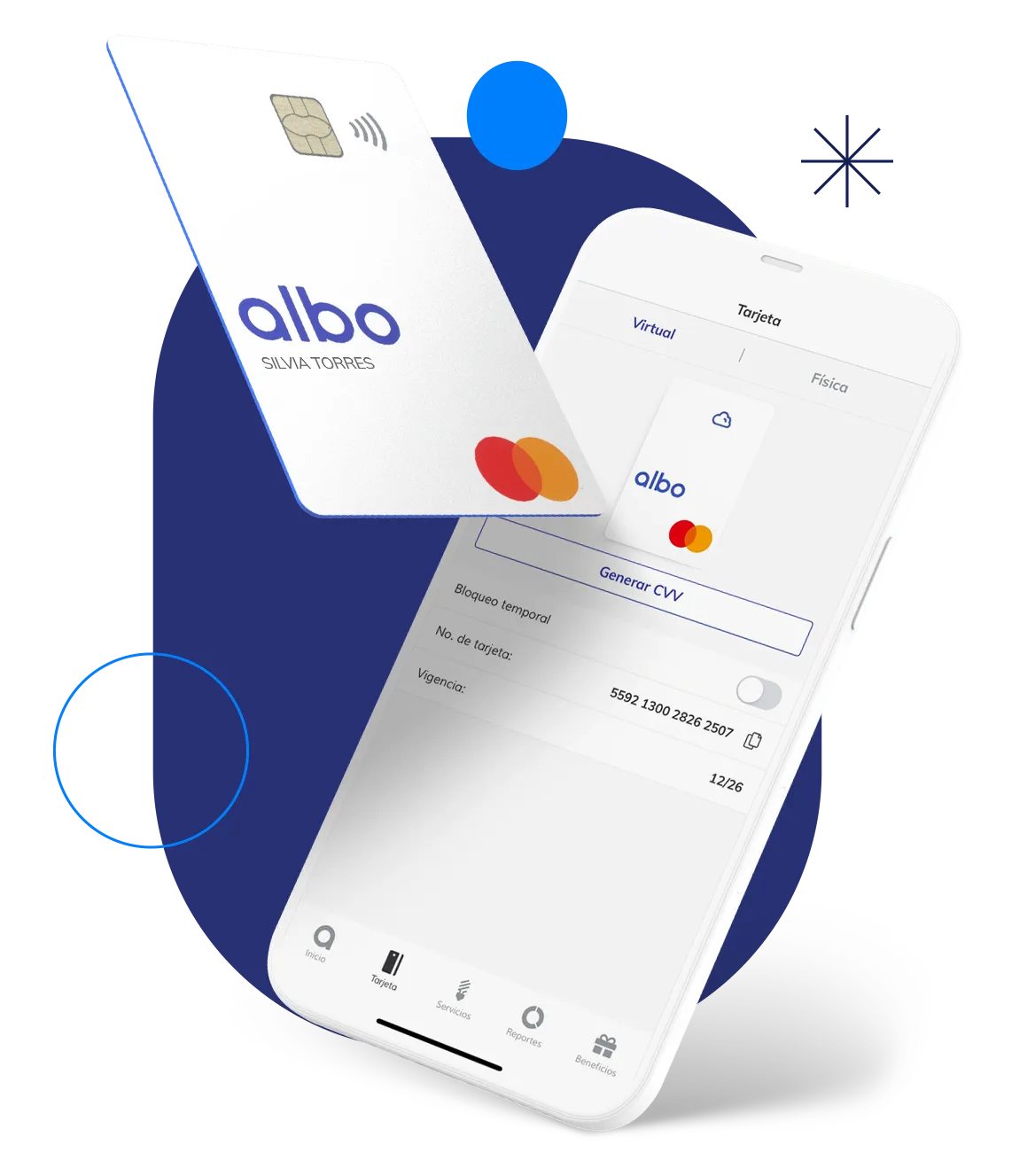 App y tarjeta albo
